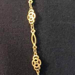Goldtone fancy link necklace 34" (#25)